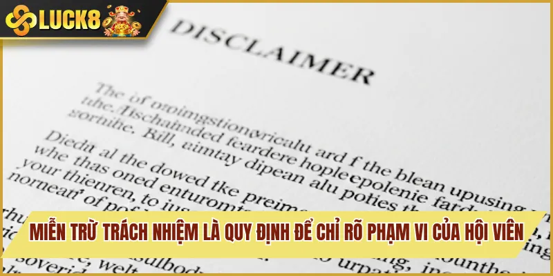 miễn trừ trách nhiệm là gì